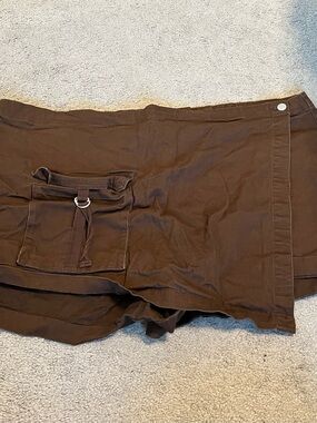 Wild Fable Brown Cargo Utility Wrap Skort